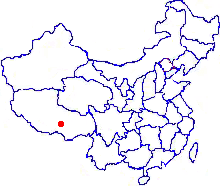 The location of Lhasa in China map
